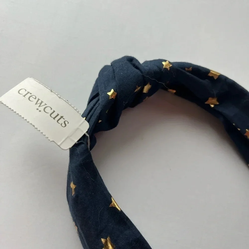 Crewcuts • NWT Navy Gold Star Knot Headband